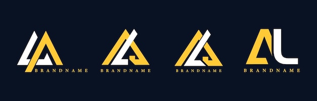 Vecteur création de logo de lettre al la avec concept d'icône de logotype