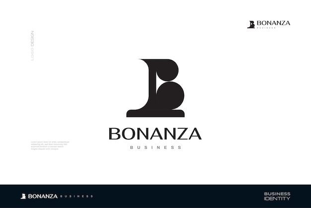 Création de logo lettre B avec concept abstrait et élégant