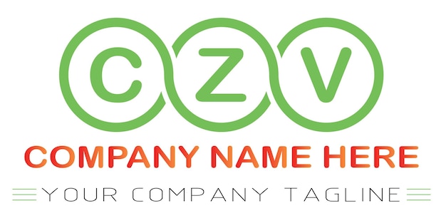 Création de logo de lettre CZV