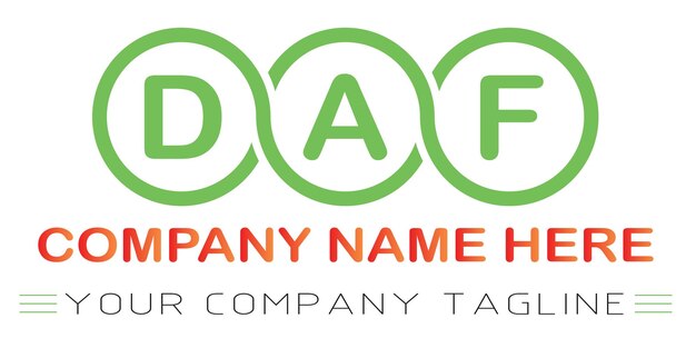 Vecteur création de logo de lettre daf