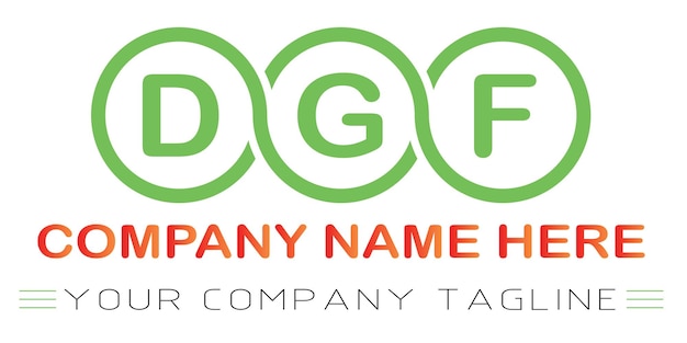 Création de logo de lettre DGF