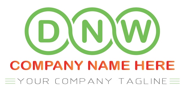 Vecteur création de logo de lettre dnw