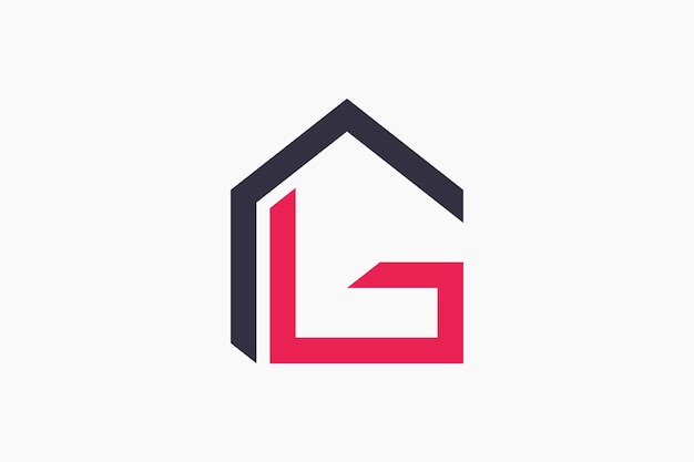 création de logo lettre g avec concept de logo maison