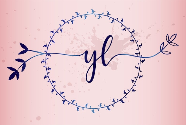 Vecteur création de logo de lettre initiale féminine de luxe yl