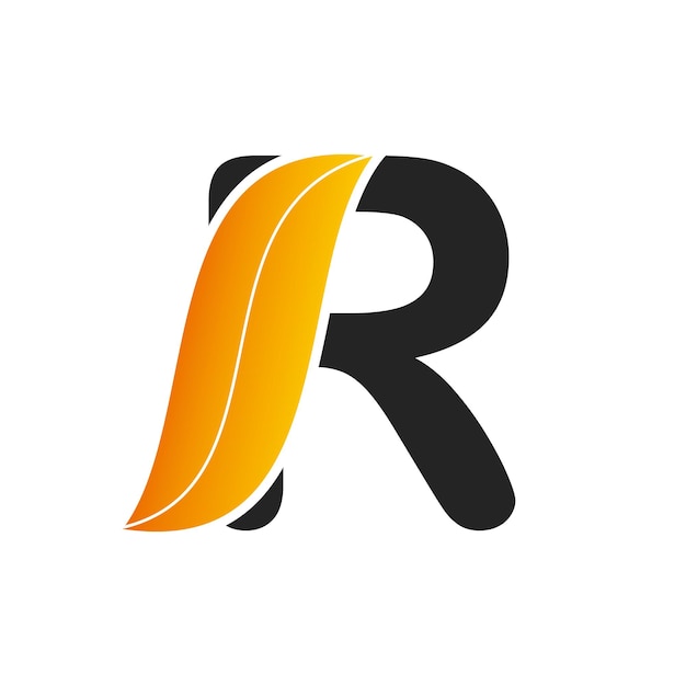 Création de logo de la lettre initiale R avec logo feuille nature logo feuille une exclusivité unique élégante