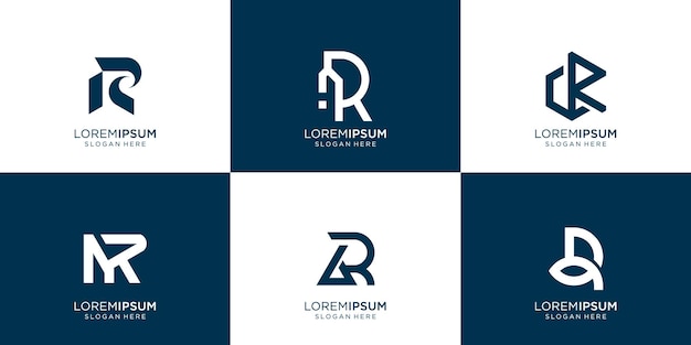 Création De Logo De Lettre Initiale R De Monogramme Moderne. Logotype Pour Entreprise, Technologie, Ordinateur.