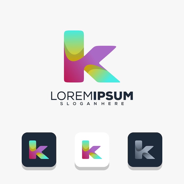 création de logo lettre k moderne