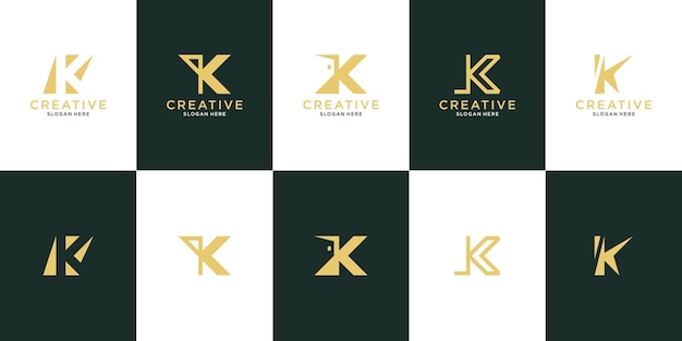 Vecteur création de logo lettre k pour entreprise