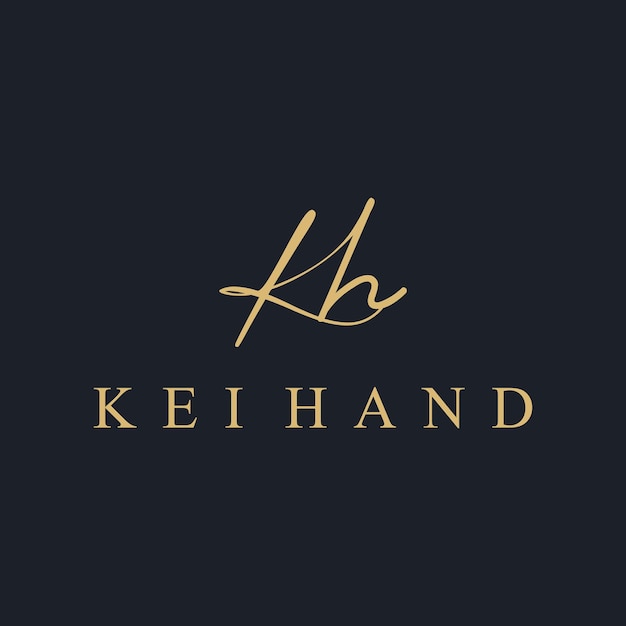 Création De Logo De Lettre Kh De Luxe