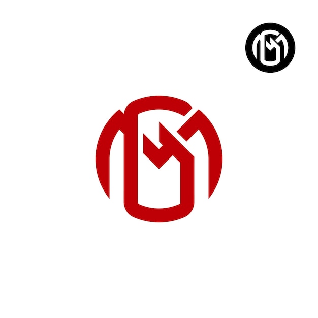 Vecteur création de logo lettre mg gm circle bold