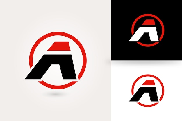 Vecteur une création de logo de lettre avec un modèle de cercle