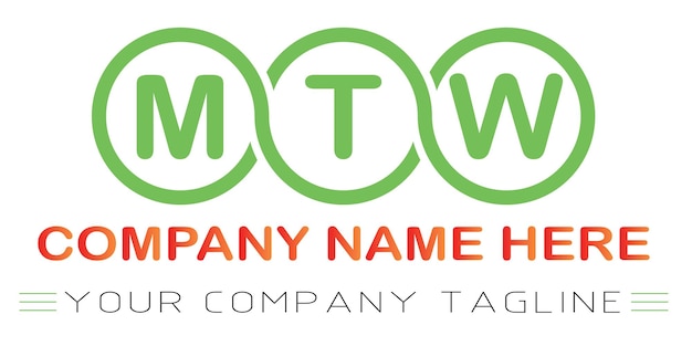 Création de logo de lettre MTW
