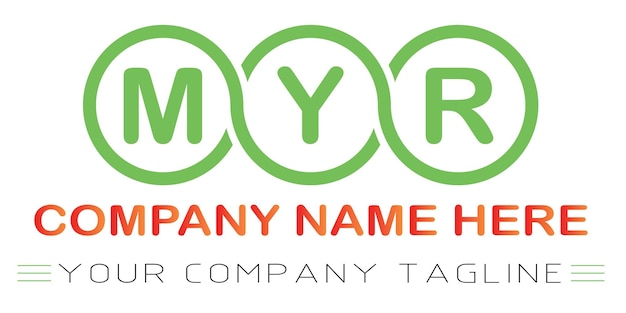 Vecteur création de logo de lettre myr