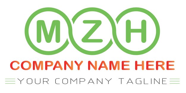 Création de logo de lettre MZH