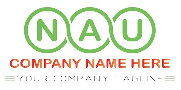 Vecteur création de logo de lettre nau