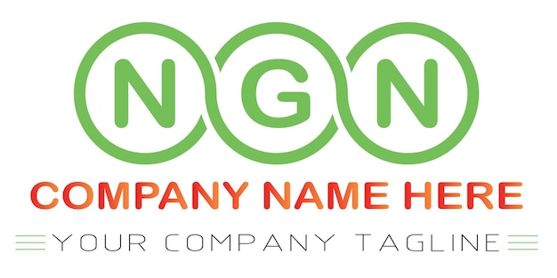 Vecteur création de logo de lettre ngn