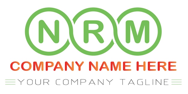 Vecteur création de logo de lettre nrm