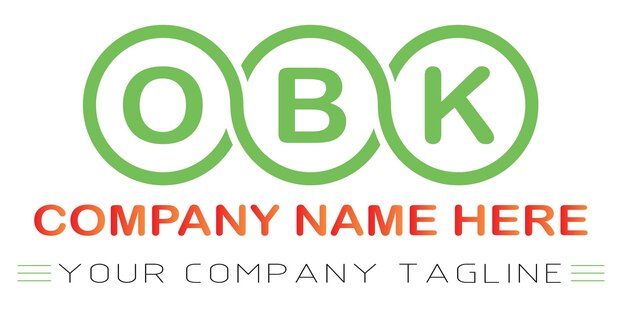 Création de logo de lettre OBK