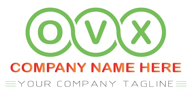 Création de logo de lettre OVX