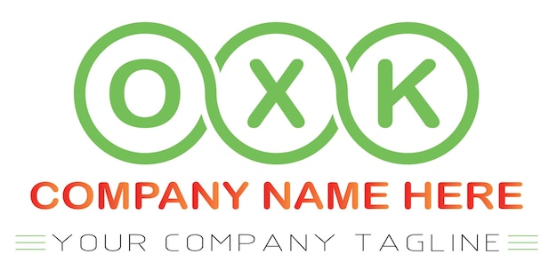 Création de logo de lettre OXK