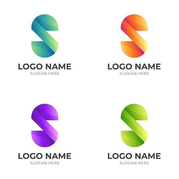 Création De Logo Lettre S Avec Style Coloré 3d