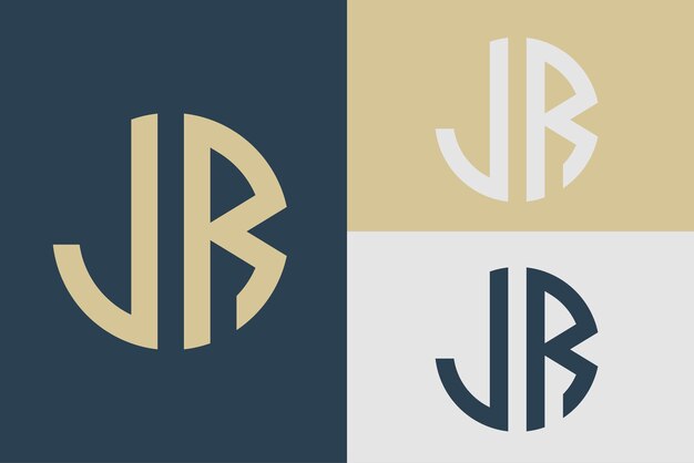 Création de logo de lettre de texte de monogramme initial LR ou RL de luxe