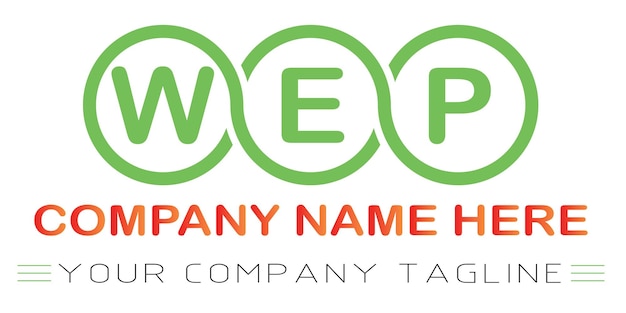 Vecteur création de logo de lettre wep