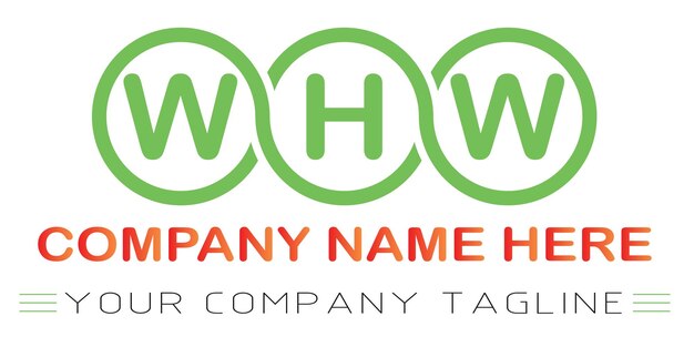 Vecteur création de logo de lettre whw