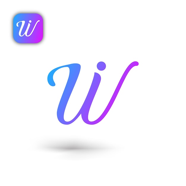 création de logo de lettre wi