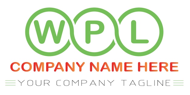 Création de logo de lettre WPL