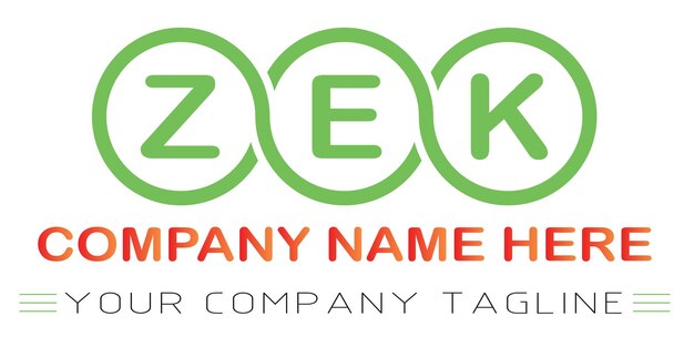 Vecteur création de logo de lettre zek