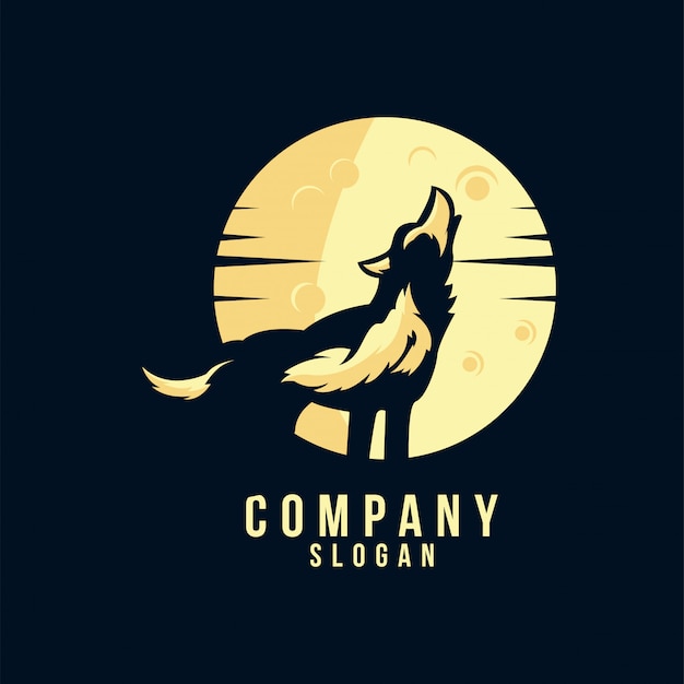 Création De Logo De Loup Silhouatte