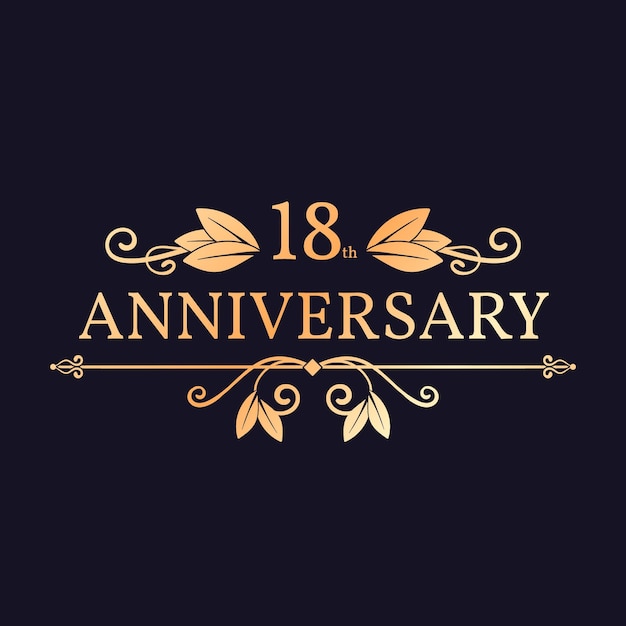 Création De Logo De Luxe 18e Anniversaire