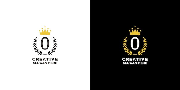 Création de logo de luxe de blé de couronne