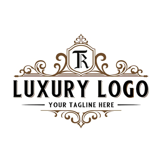 création de logo de luxe avec éléments ornementaux, pour bijoux ou restaurants, mode, produits de beauté, c