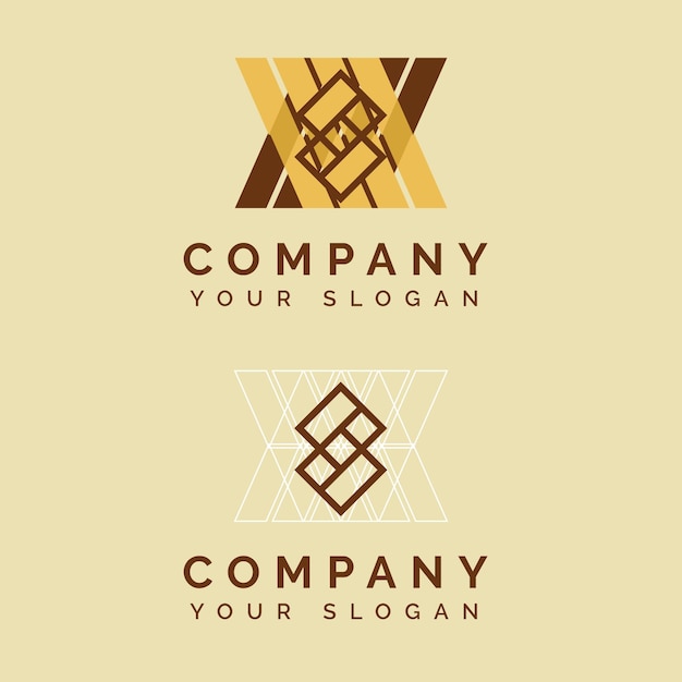 Vecteur création de logo de luxe feuille de triangle abstraite. conceptions de logos d'idées créatives modèle d'illustration vectorielle.