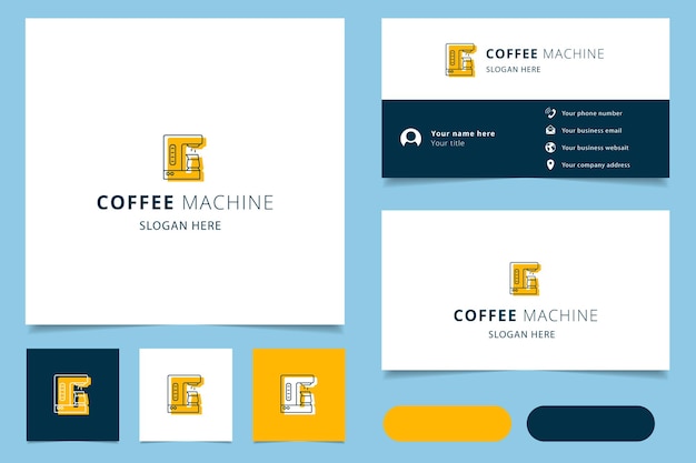 Création De Logo De Machine à Café Avec Slogan Modifiable