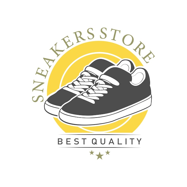 Vecteur création de logo de magasin de baskets magasin de chaussures sneaker illustration vectorielle