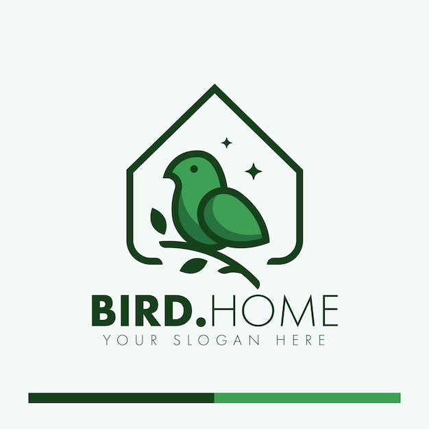 Création De Logo De Maison D'oiseau Simple Minimaliste