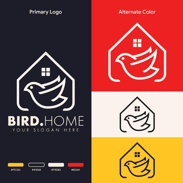 Création De Logo De Maison D'oiseau Simple