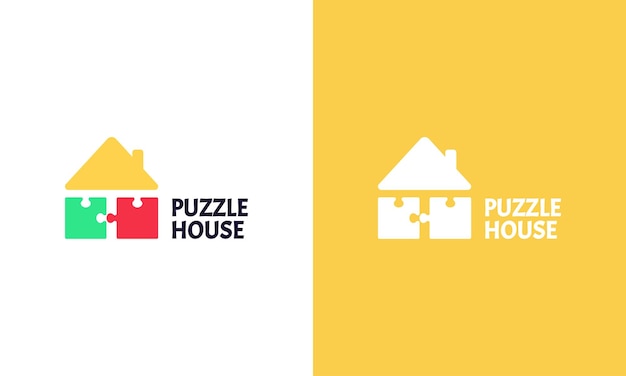 Création De Logo De Maison De Puzzle