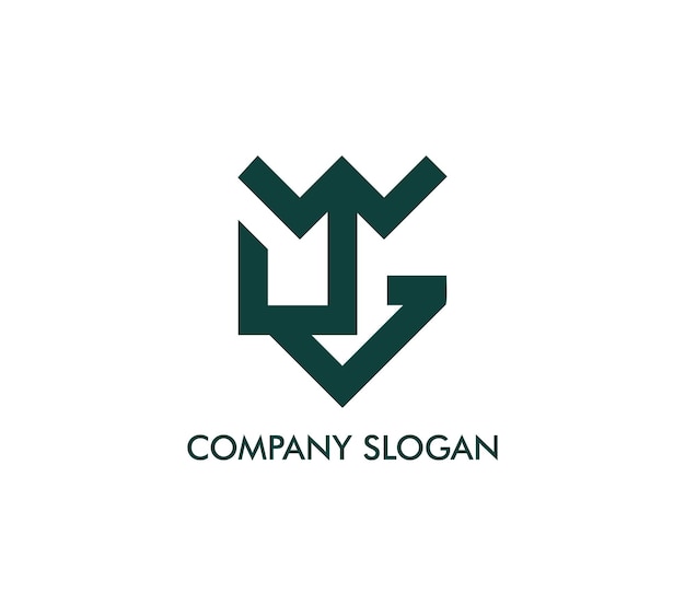 Création de logo de marque de lettre WUG