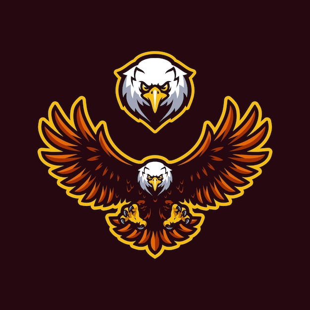 Création de logo de mascotte d'aigle