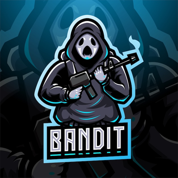 Création De Logo De Mascotte Bandit Esport