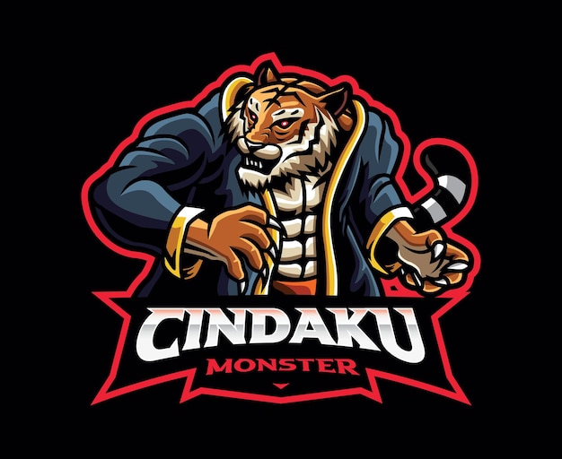 Vecteur création de logo de mascotte cindaku