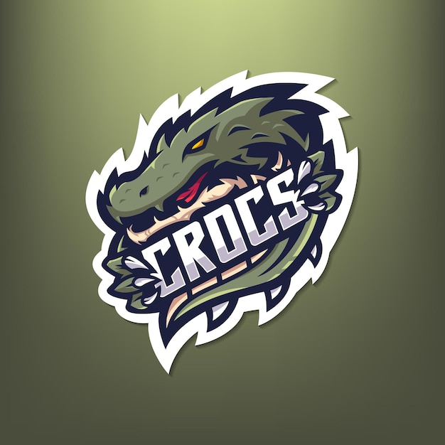 Création De Logo Mascotte Crocodile Esport