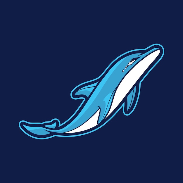 Création De Logo De Mascotte De Dauphins Qui Pleure