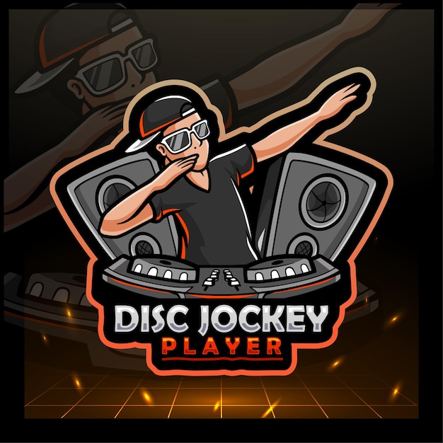 Création De Logo De Mascotte De Disc-jockey Et De Sport