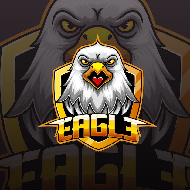 Création De Logo De Mascotte E Sport Tête D'aigle