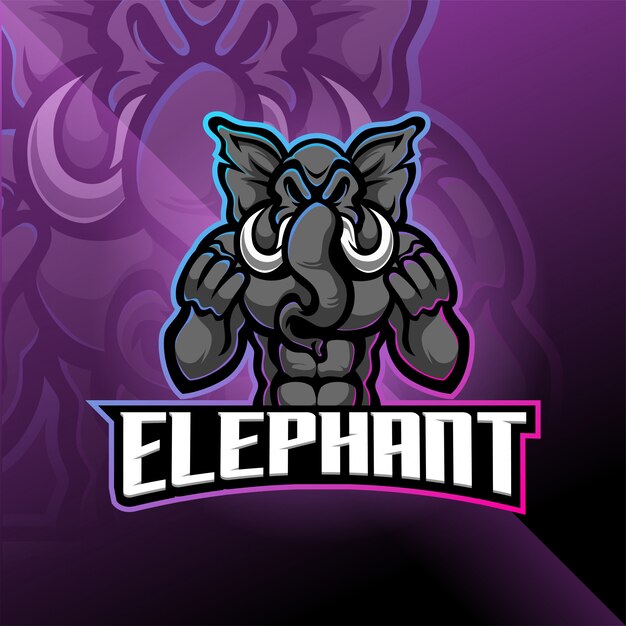 Création De Logo De Mascotte éléphant Esport